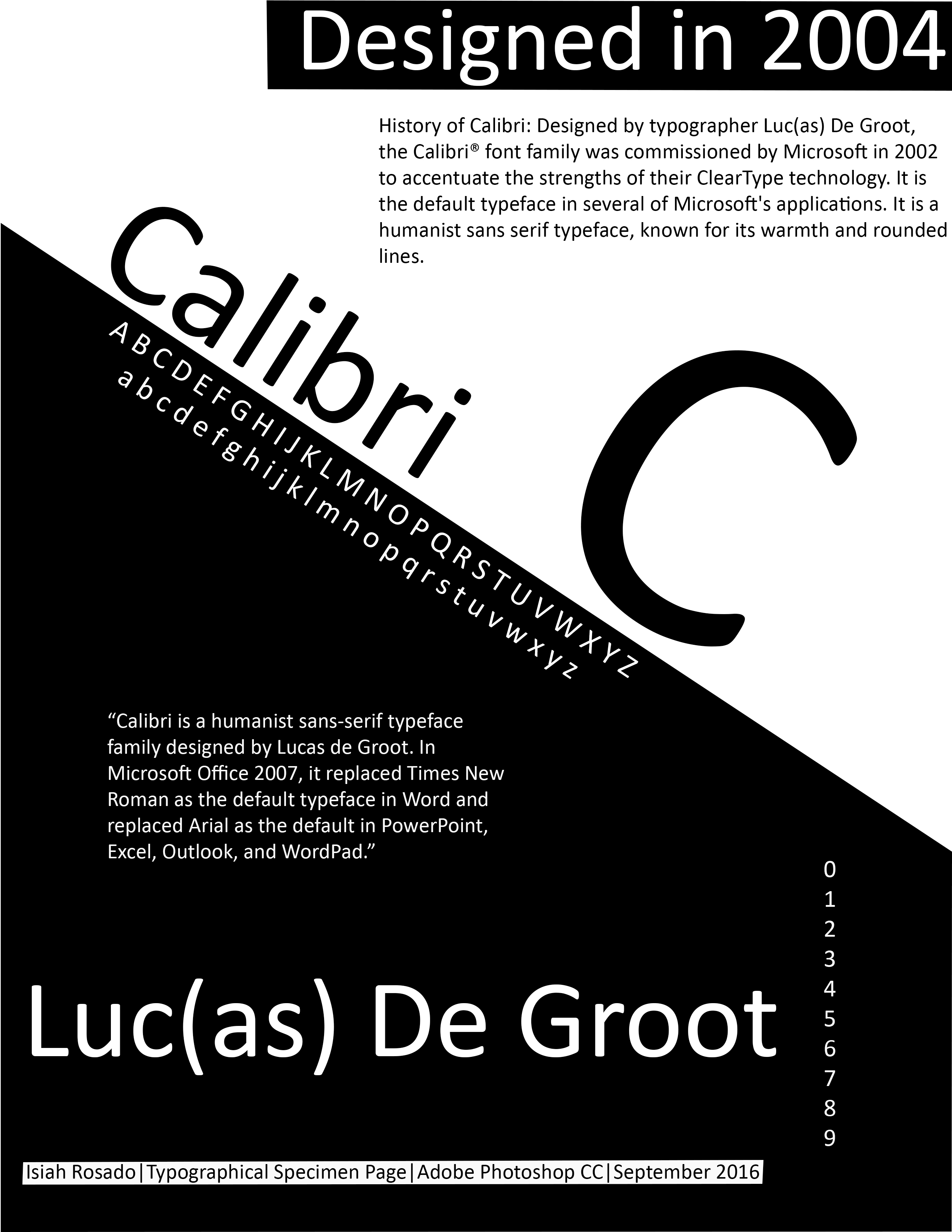 current version of calibri font
